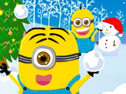 Guerras de bolas de nieve navideñas de los Minions