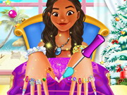 Manicura navideña de Moana